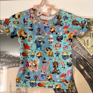 Zootopia Disney handmade Blue T-Shirt
